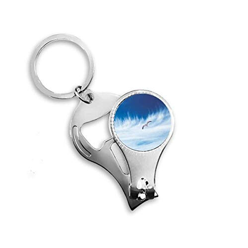 Clouds Bird Blue Sky Art Deco Gift Fashion Nail Nipper Ring Key Chain Bottle Opener Clipper