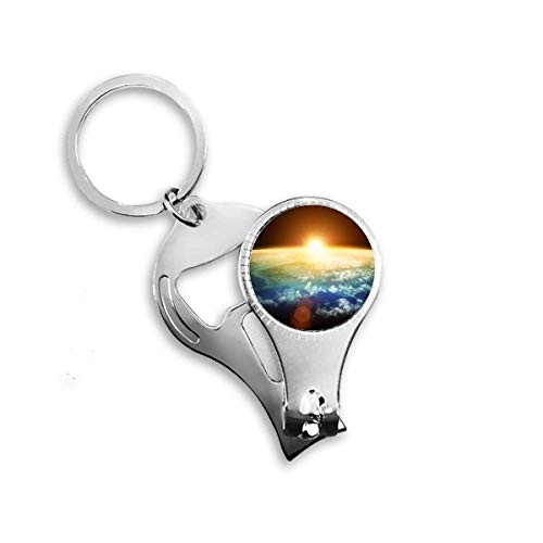 Golden Shines Surface Illustration Pattern Nail Nipper Ring Key Chain Bottle Opener Clipper