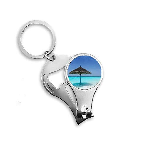 Ocean Beach Green Tree Art Deco Gift Fashion Nail Nipper Ring Key Chain Bottle Opener Clipper