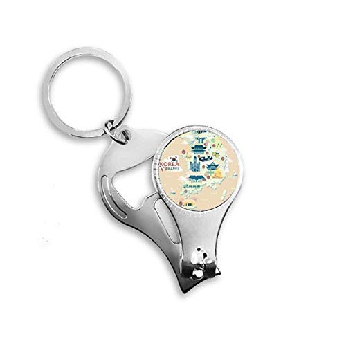Travelling in Korea Art Deco Gift Fashion Nail Nipper Ring Key Chain Bottle Opener Clipper