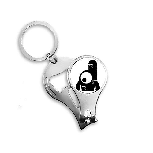 Universe Alien Monster Alien Nail Nipper Ring Key Chain Bottle Opener Clipper