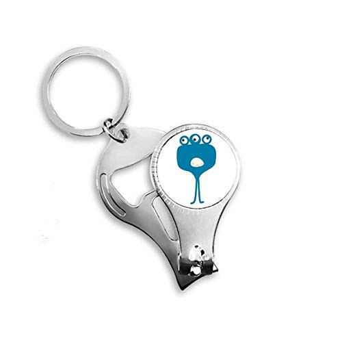 Universe and Alien Monster Nail Nipper Ring Key Chain Bottle Opener Clipper