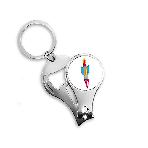 Universe and Alien Rocket Nail Nipper Ring Key Chain Bottle Opener Clipper