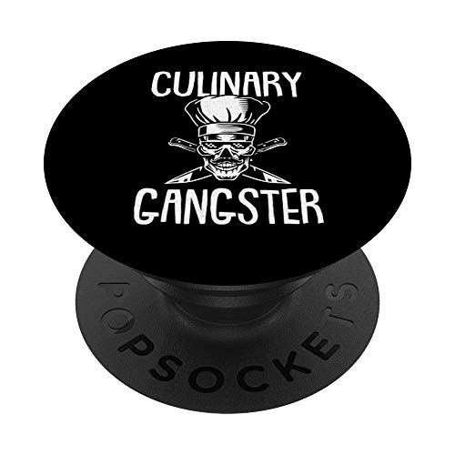 Culinary Gangster Chef Kitchen Staff Baker Cook-ing Gift PopSockets PopGrip- Swappable Grip for Phones  and  Tablets