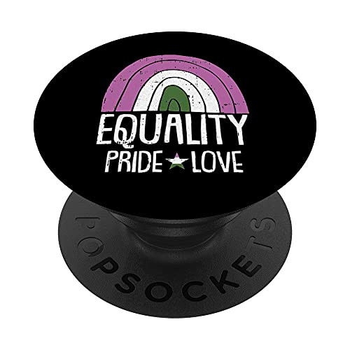 Equality Pride Love Gender-queer Rainbow Flag LGBT-Q Ally PopSockets Swappable PopGrip