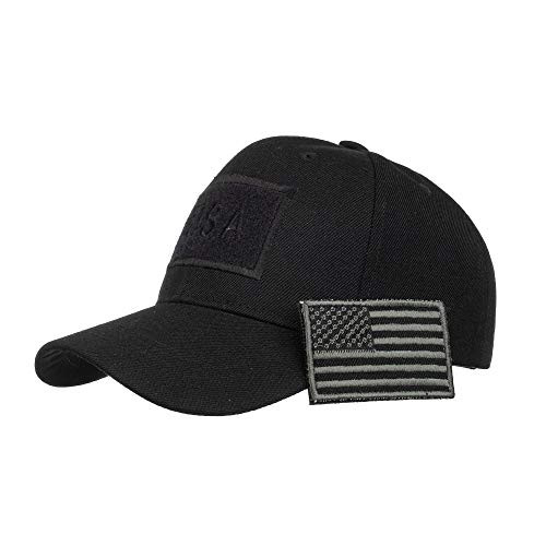 VOASTEK Adjustable Plain American Flag Tactical Hats Men Women Perfect for Running and Workouts