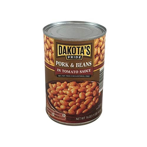 Dakota's Pride Canned Pork and Beans in Tomato Sauce - 1 Can -16 oz- Dakota's Pride Canned Pork and Beans in Tomato Sauce - 1 Can -16 oz-
