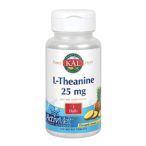 Kal 25 Mg L-theanine Tablets- Pineapple- 120 Count Kal 25 Mg L-theanine Tablets- Pineapple- 120 Count