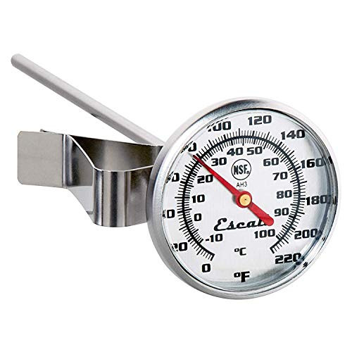 Escali AH3 NSF Certified Commercial Instant Read Large Dial Thermometer W/Clip- Silver