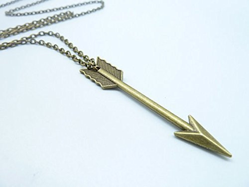 Bronze Tribal Arrow Necklace Native-American Inspired Charm- Arrow Pendant- Dainty Arrow Necklace