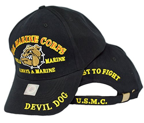 Marines Once a Marine Corps EGA Devil Dog First to Fight Embroidered Cap Hat Black Marines Once a Marine Corps EGA Devil Dog First to Fight Embroidered Cap Hat Black