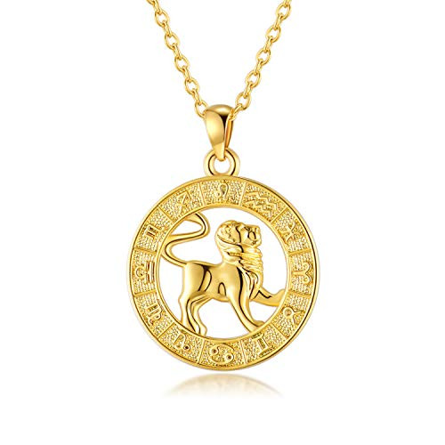 VLINRAS Leo Necklace for Women Zodiac Sign Necklace Gold Leo Gift Horoscope Necklaces for Women Constellation Astrology Jewelry VLINRAS Leo Necklace for Women Zodiac Sign Necklace Gold Leo Gift Horoscope Necklaces for Women Constellation Astrology Jewelry