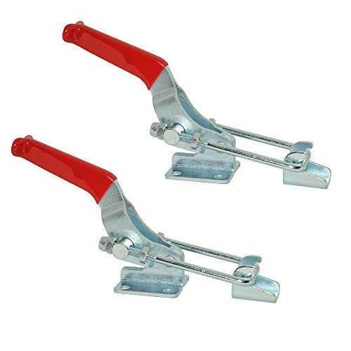 XRPAOWA 2pcs Toggle Clamp Latch-Action Hand Tool 701 lbs / 318KG Capacity Metal Latch 431 with Rubber cushion