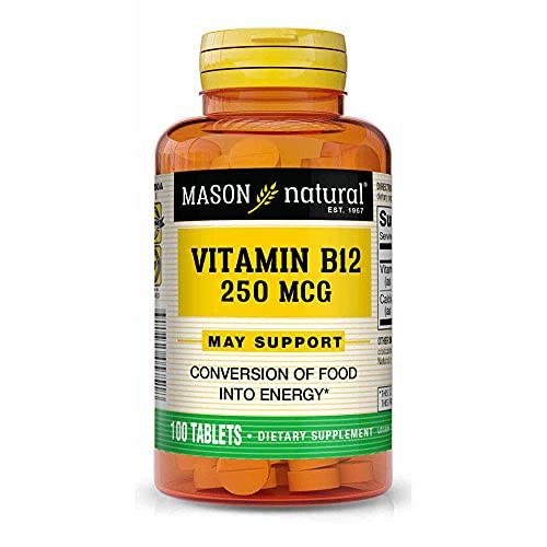 Mason Natural Vitamin B12 250 mcg- 100 Tablets Mason Natural Vitamin B12 250 mcg- 100 Tablets
