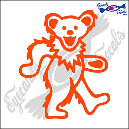 Eyecandy Decals Dancing Bear 6inch Decal Orange