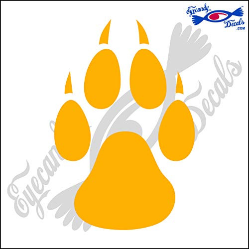 Eyecandy Decals Wolf PAW 5inch Decal Light Orange