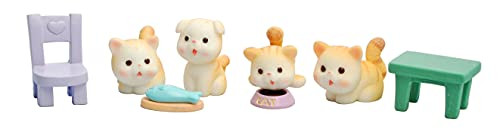 Neko 9pcs Miniature Garden Cats with Accessories - Micro Kitten Landscape Ornament Decorations  Cute Lucky Cat DIY Figures for Crafts- Home Decor and Cake Topper -Orange- Neko 9pcs Miniature Garden Cats with Accessories - Micro Kitten Landscape Ornament Decorations  Cute Lucky Cat DIY Figures for Crafts- Home Decor and Cake Topper -Orange-