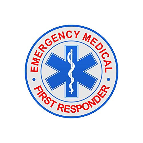 EM FR Emergency Medical First Responder Reflective Decal Car Sticker - Q 03
