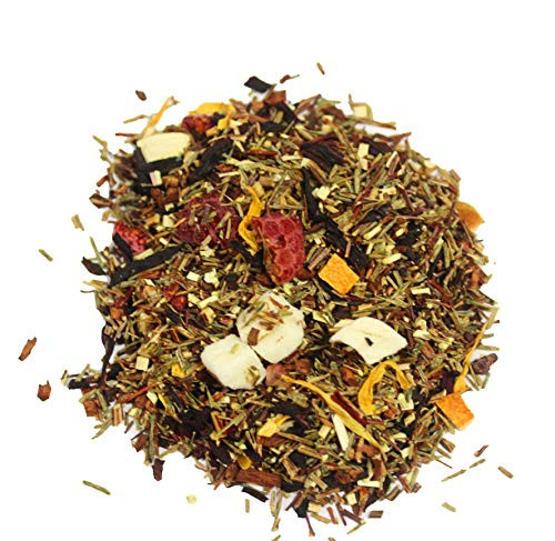 Nelson's Tea - Peach Raspberry Punch - Rooibos Loose Leaf Tea - Green rooibos- honey bush- hibiscus flower- orange peel- pomegranate- peaches- and raspberries - 2 oz Nelson's Tea - Peach Raspberry Punch - Rooibos Loose Leaf Tea - Green rooibos- honey bush- hibiscus flower- orange peel- pomegranate- peaches- and raspberries - 2 oz