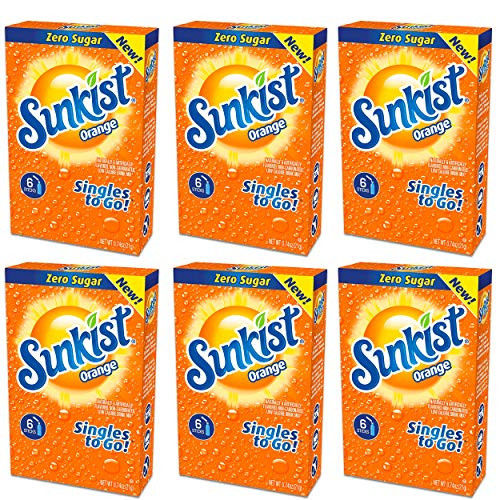 Sunkist Soda Singles To Go Drink Mix- 0.74 OZ- 6 CT -Orange- Pack - 6- Sunkist Soda Singles To Go Drink Mix- 0.74 OZ- 6 CT -Orange- Pack - 6-