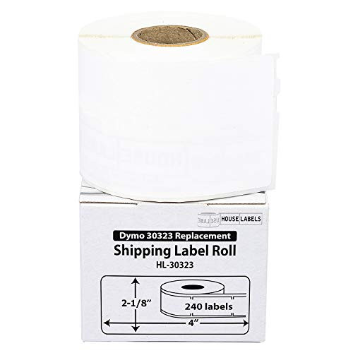 HOUSELABELS Compatible DYMO 30323 Shipping Labels -2-1/8inch x 4inch- in Polypropylene Compatible with Rollo- DYMO LW Printers- 1 Roll / 240 Labels per Roll