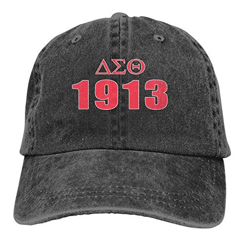 hdsghgj Delta Sigma Theta Unisex Adult Cap Adjustable Cowboys Hats Baseball Cap Fun Casquette Cap Black