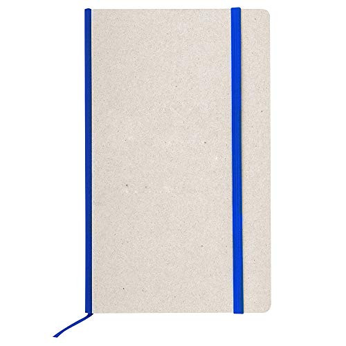 Hardcover Notebook Journal- Recycled Bound Journal Notebook- 80 Lined Pages- Elastic Closure- Document Pocket MP3203