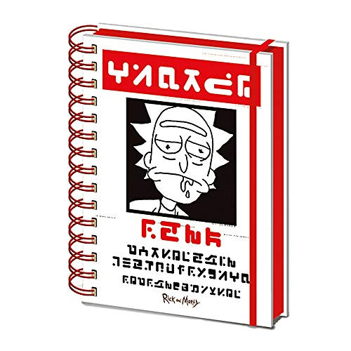 Genuine Rick and Morty Wanted A5 Wiro Hardback Journal Notebook Paper Note Pad