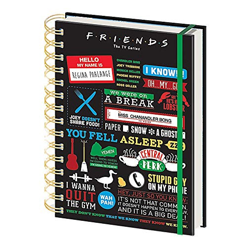 Genuine Friends Infographic A5 Wiro Hardback Journal Notebook Note Pad TV Central Perk