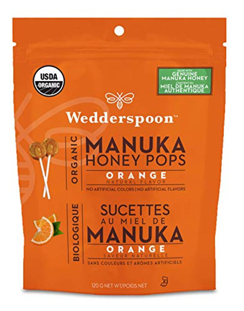 Wedderspoon Wedderspoon Organic Manuka Honey Pops for Kids Orange Npasteurized- 1.1 Ounce Wedderspoon Wedderspoon Organic Manuka Honey Pops for Kids Orange Npasteurized- 1.1 Ounce