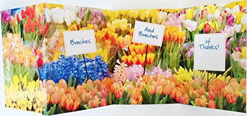 Bunches and Bunches of Thanks - Thank You Appreciation Greeting Card - Flower Themed