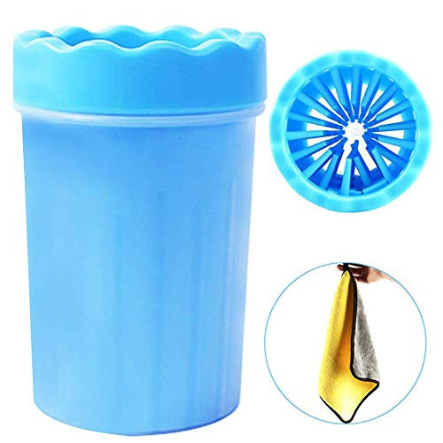 Dog Paw Cleaner Medium Cup-Portable Pet Paws Cleaning Cups- Silicone Brush Dog Paw Cleaning Cup for Dirty and Muddy Paw Cleaner-Washing for Cat-Small and Medium Dog Paw- Must-Have Tool for Pet -Blue- Dog Paw Cleaner Medium Cup-Portable Pet Paws Cleaning Cups- Silicone Brush Dog Paw Cleaning Cup for Dirty and Muddy Paw Cleaner-Washing for Cat-Small and Medium Dog Paw- Must-Have Tool for Pet -Blue-