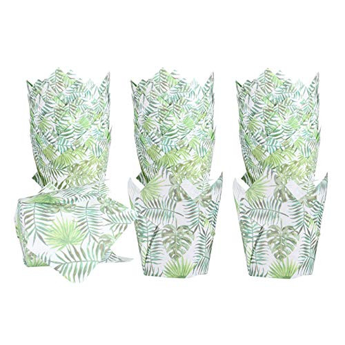 TRUSBER Tulip Cupcake Liners-150pieces Baking Cups Baking Cup Holders and Muffin Baking Cups for Wedding- Birthday- Christmas- Baby Shower Parties