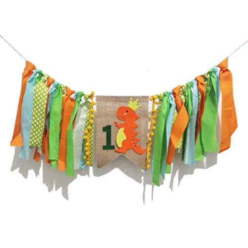 Dinosaur Party Supplies DecorationsDinosaur Highchair Banner Baby Boy 1st Birthday High Chair Bunting Garland Decoration Wall Decor for Photo Booth Props-Happy Birthday Banner -New Dinosaur Orange- Dinosaur Party Supplies DecorationsDinosaur Highchair Banner Baby Boy 1st Birthday High Chair Bunting Garland Decoration Wall Decor for Photo Booth Props-Happy Birthday Banner -New Dinosaur Orange-