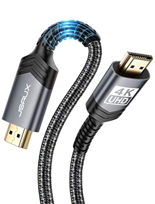 4K HDMI Cable 6.6ft- JSAUX High Speed 18Gbps HDMI 2.0 to HDMI Cord Support-4KA60Hz HDR- 3D- 2160P- 1080P- Ethernet- HDCP 2.2- ARC--Compatible with UHD TV- PS5/4/3-  and More - Grey 4K HDMI Cable 6.6ft- JSAUX High Speed 18Gbps HDMI 2.0 to HDMI Cord Support-4KA60Hz HDR- 3D- 2160P- 1080P- Ethernet- HDCP 2.2- ARC--Compatible with UHD TV- PS5/4/3-  and More - Grey