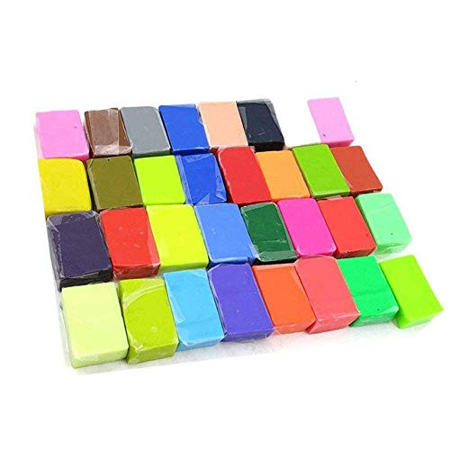 DIY Colored Clay 32 Colors Polymer Clay Creative Street Model Clay Soft Molded Oven Baking Clay Tutorial Best Gift for Children