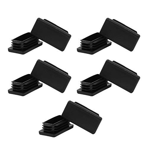 FiveEyes 1inchX2inch 1X2 Rectangle Tubing Plug -10 Pack-- 1X2 End Cap 1X2 Inch Tubing Plug Tube End Cap Fence Post Pipe Cover Tubing Insert Chair Glide Finishing Plug