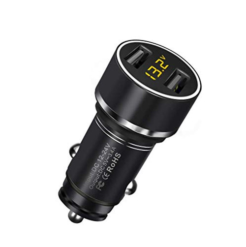 Car Charger Jevtech USB Car Charger with DC 5V/3.4A Dual USB C Port for iPad Pro 2018, Google Pixel 2/2XL, MacBook, iPhone Xs/Max/XR/X, Nintendo Switch and More/Black