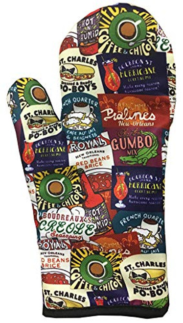 Artisan Owl New Orleans Iconic Food Logos Design Oven Mitt