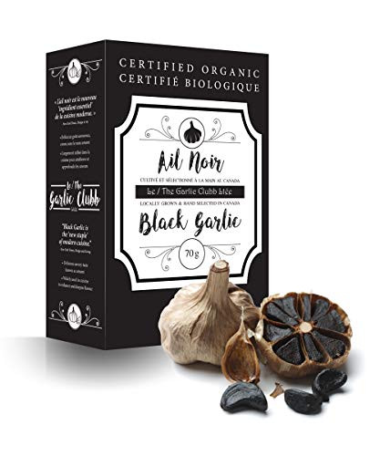 The Garlic Clubb Aged Black Garlic- Organic  and  Canadian Grown - Whole Bulbs -70g-