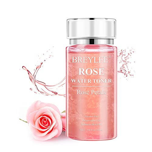Rose Water- BREYLEE Rosewater Toner|Rose Toner| Rose Water for Face|Organic Rose Water with Petal Water |Rose Water Toner|Alcohol-Free -100ml- 3.4 fl oz- Rose Water- BREYLEE Rosewater Toner|Rose Toner| Rose Water for Face|Organic Rose Water with Petal Water |Rose Water Toner|Alcohol-Free -100ml- 3.4 fl oz-