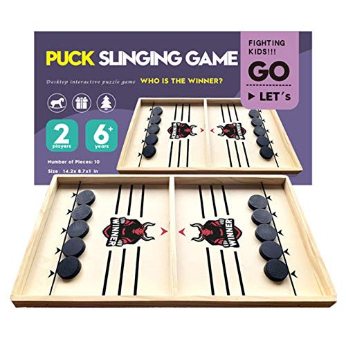 Fast Sling Puck Game- Slingshot Games Toy- Paced Winner Board Games Toys for Kids  and  Adults