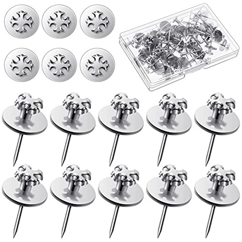 Double-Headed Picture Hangers Nails Picture Photo Hanging Hook Pins Small Head Hanger Nails for Hanging Picture Photo Frames Pendants Decorations at Home Office Wall -50- Silver-