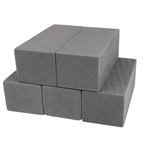 LOMIMOS Dry Floral Foam Bricks-Florist Styrofoam Blocks Supplies for Artificial Flower Arrangement DIY Craft-Pack of 5