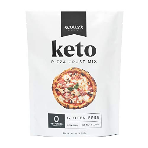 Keto Pizza Crust Zero Carb Mix - Keto and Gluten Free Pizza Baking Mix - 0g Net Carbs Per Slice - Easy to Bake - No Nut Flours - Makes 1 Pizza -8.4oz Mix- Keto Pizza Crust Zero Carb Mix - Keto and Gluten Free Pizza Baking Mix - 0g Net Carbs Per Slice - Easy to Bake - No Nut Flours - Makes 1 Pizza -8.4oz Mix-