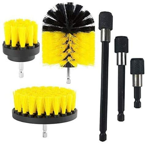 Drill Brush Power Scrubber Cleaning Kit Extension Holder Grout Drill Brush Set Bathroom Tub- Shower- Tile Grout All Purpose