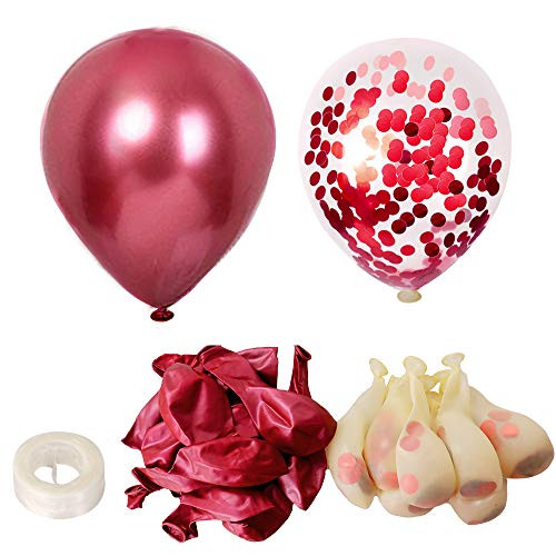 70pcs Chrome Metallic Red Balloons and Confetti Red Balloons 12Inch Thick Metallic Latex Balloons For Party Decorations Baby Shower Bridal Shower Wedding Engagement Anniversary Christmas Festival 70pcs Chrome Metallic Red Balloons and Confetti Red Balloons 12Inch Thick Metallic Latex Balloons For Party Decorations Baby Shower Bridal Shower Wedding Engagement Anniversary Christmas Festival
