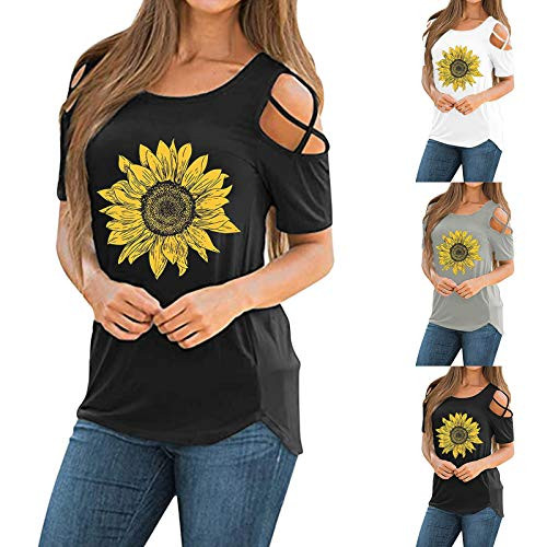 WoCoo Women Summer T Shirts- Short Sleeve Tunic Strappy Cold Shoulder Tops- Fashion Printed Tunic T-Shirt Blouses WoCoo Women Summer T Shirts- Short Sleeve Tunic Strappy Cold Shoulder Tops- Fashion Printed Tunic T-Shirt Blouses
