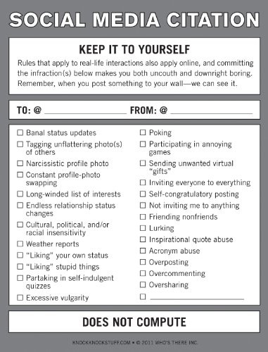 Knock Knock Nifty Note Pad- Social Media Citation