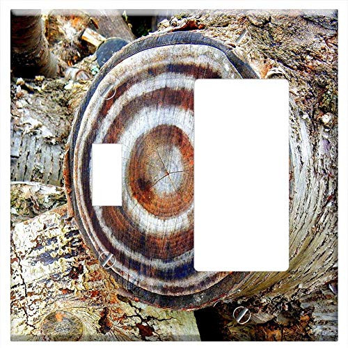 Toggle Rocker/GFCI Combination Wall Plate Cover - Branch Wood Target Aesthetic Structure Tree Toggle Rocker/GFCI Combination Wall Plate Cover - Branch Wood Target Aesthetic Structure Tree